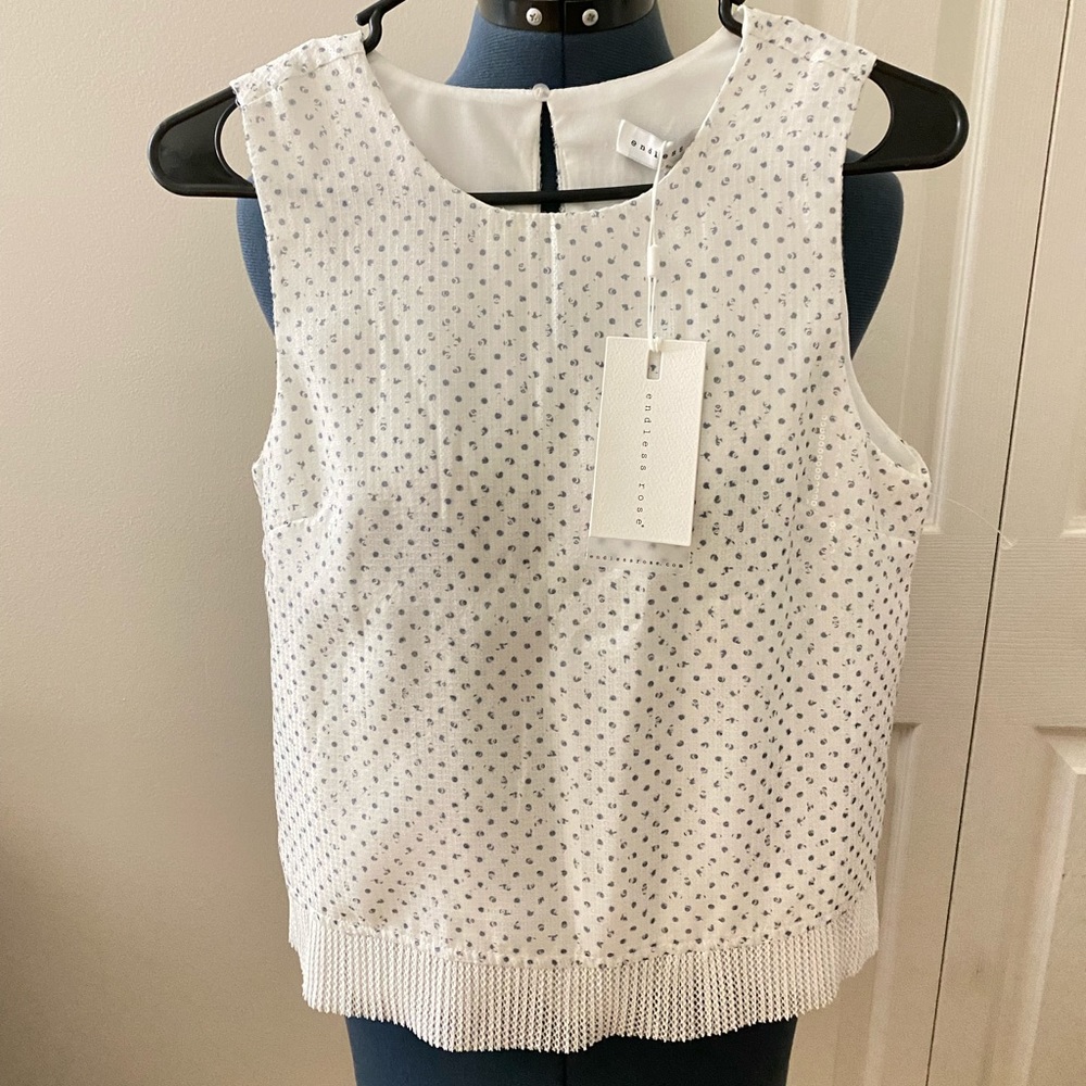 Endless Rose Sequin Blouse Tank Top - Brand New